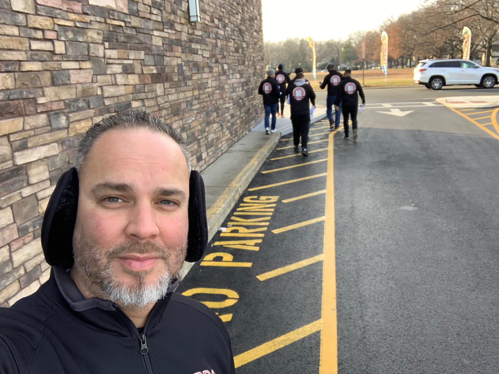 Henry Alberto with fellow Brotherhood members during a community outing